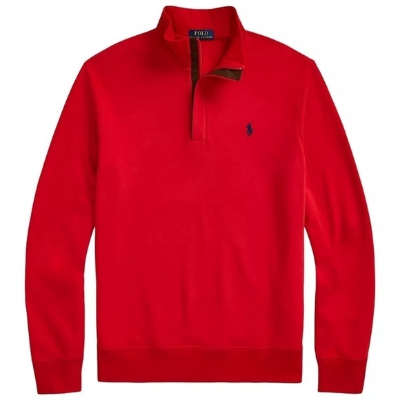 Polo Ralph Lauren Boys 
Quarter-Zip Cotton Pullover 6 Red - Picture 1 of 5